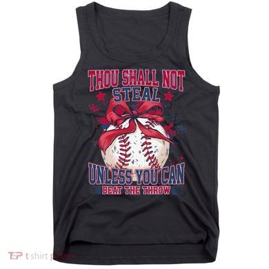 Funny Baseball Thou Shall Not Steal Tank Top