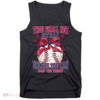 Funny Baseball Thou Shall Not Steal Tank Top thumb 0
