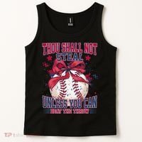 Funny Baseball Thou Shall Not Steal Tank Top thumb 2