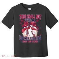 Funny Baseball Thou Shall Not Steal Toddler T-Shirt thumb 0
