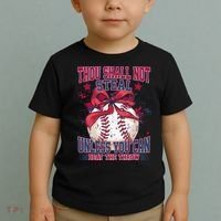 Funny Baseball Thou Shall Not Steal Toddler T-Shirt thumb 2