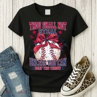 Funny Baseball Thou Shall Not Steal Women's T-Shirt thumb 3