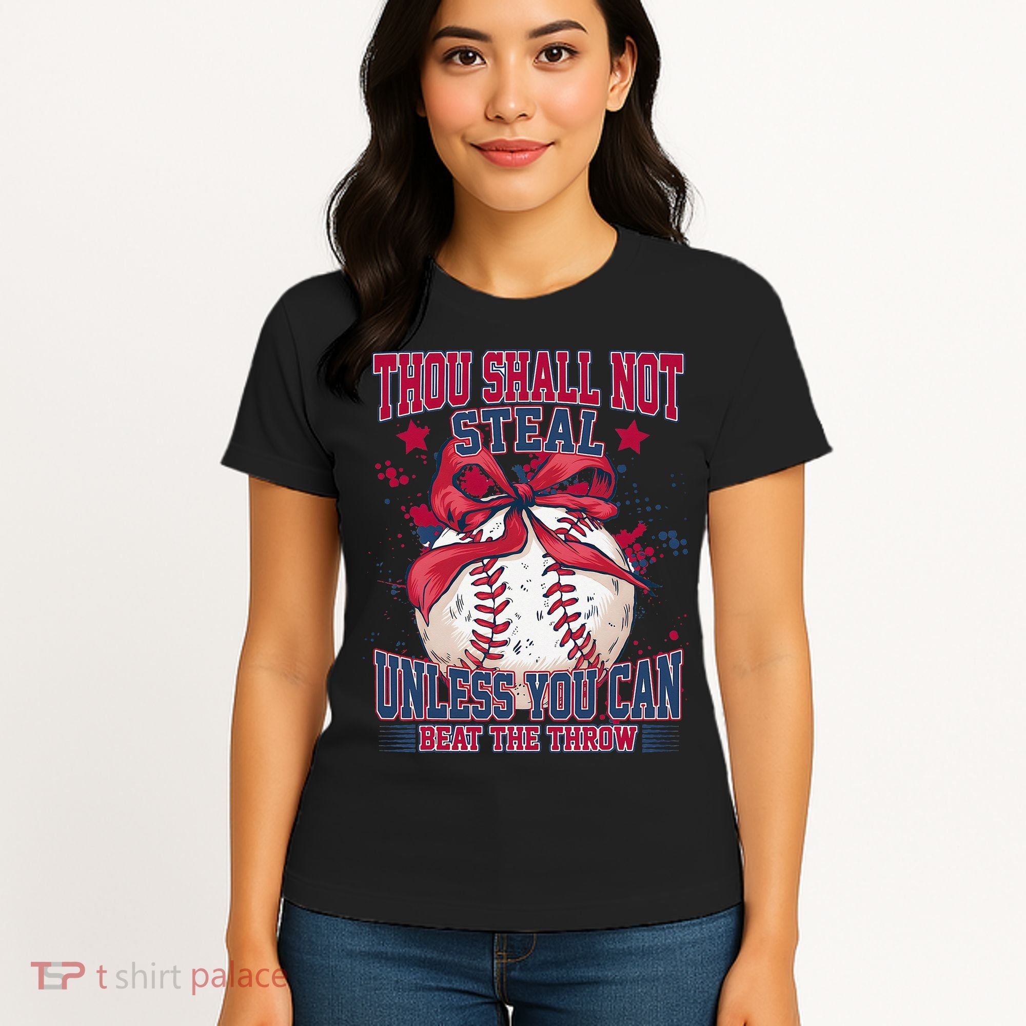 Funny Baseball Thou Shall Not Steal Women's T-Shirt