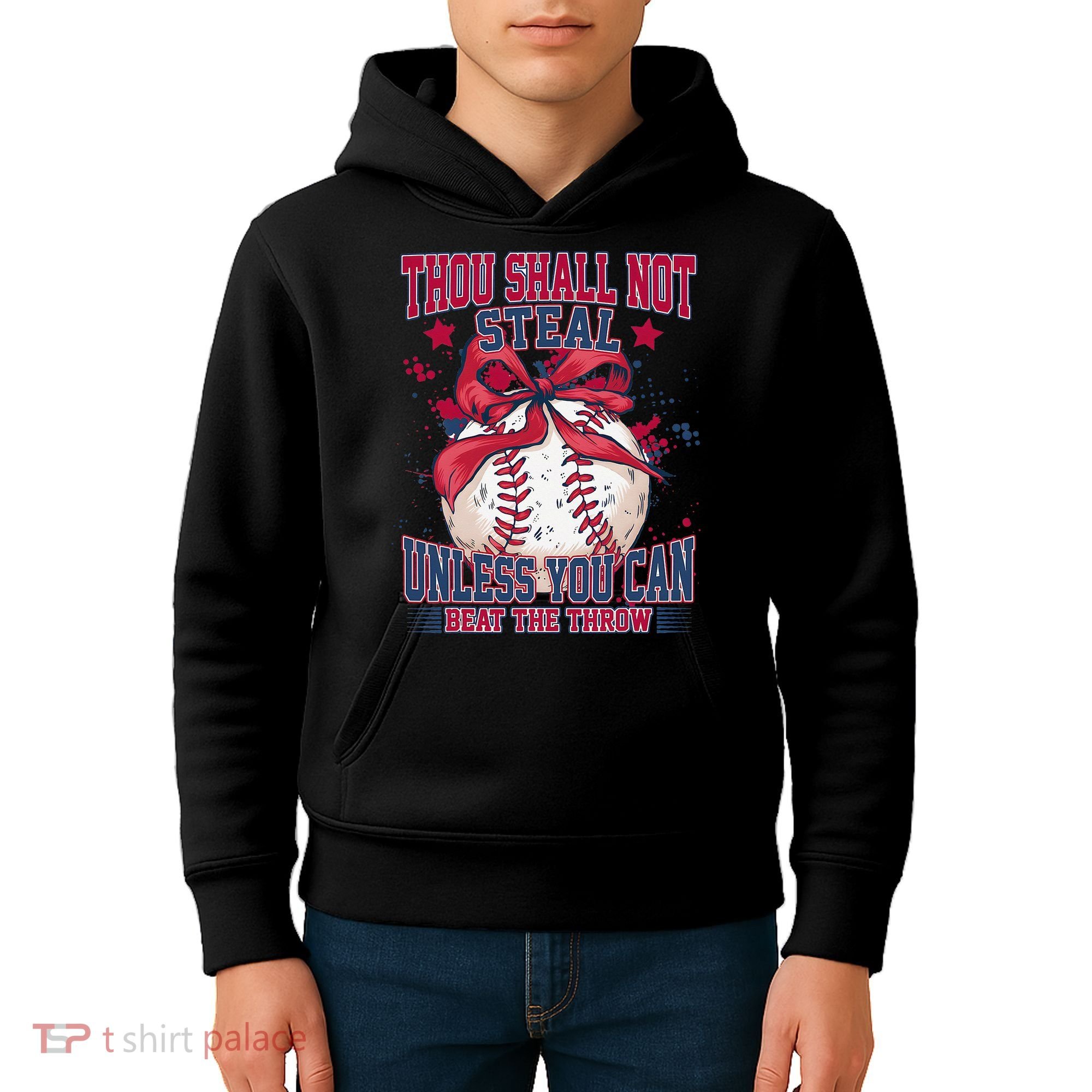 Funny Baseball Thou Shall Not Steal Kids Hoodie