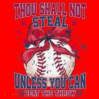 Funny Baseball Thou Shall Not Steal Santa Hat thumb 1