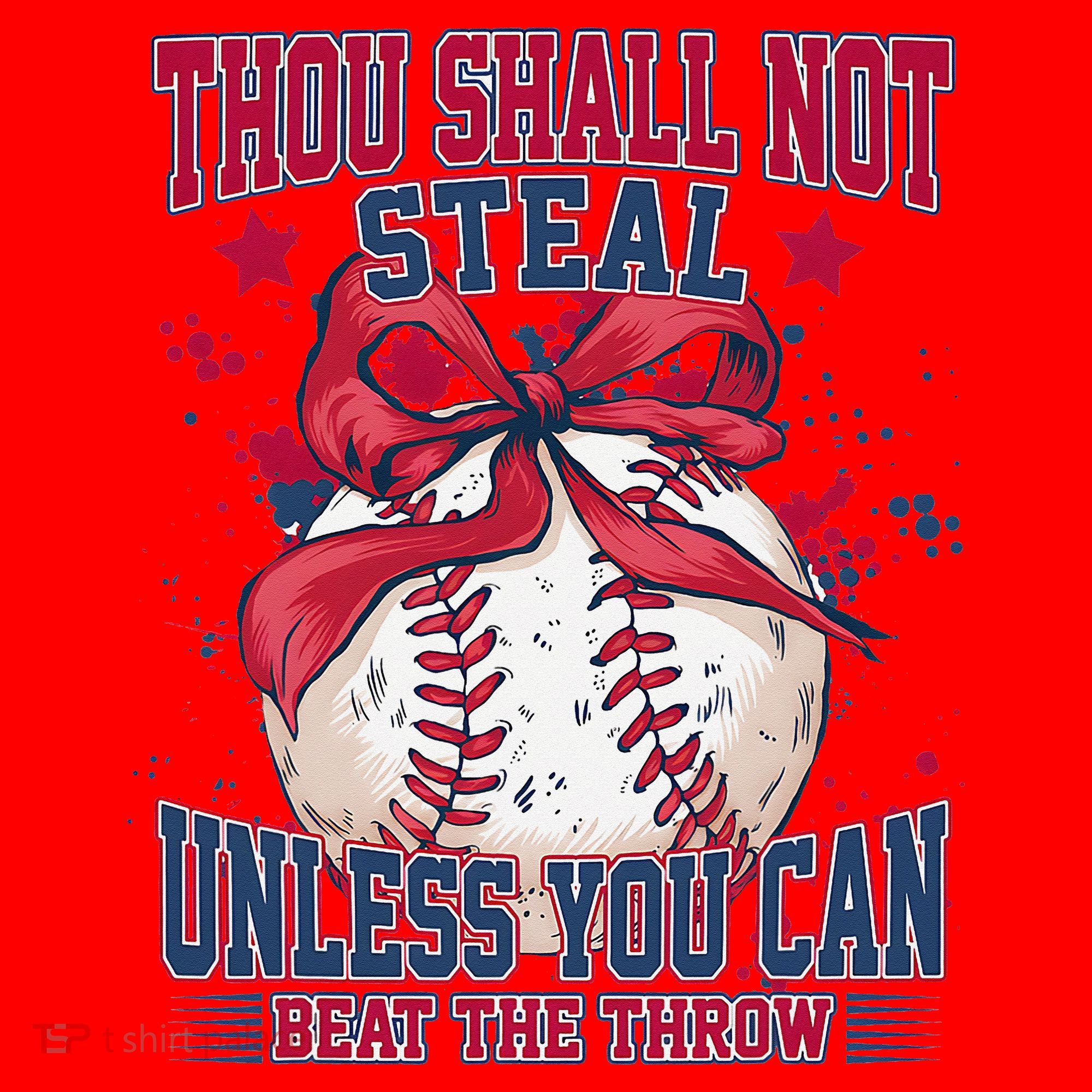 Funny Baseball Thou Shall Not Steal Santa Hat