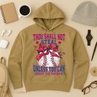 Funny Baseball Thou Shall Not Steal Hoodie thumb 3