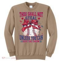 Funny Baseball Thou Shall Not Steal Sweatshirt thumb 0
