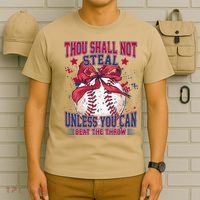 Funny Baseball Thou Shall Not Steal T-Shirt thumb 6