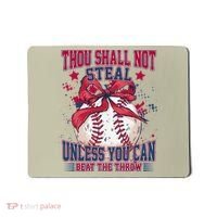 Funny Baseball Thou Shall Not Steal Mousepad thumb 0