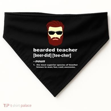 Funny Beard Teacher Teacher Appreciation Gift For USA-Made Doggie Bandana