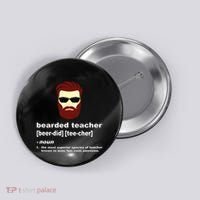 Funny Beard Teacher Teacher Appreciation Gift For Button thumb 0