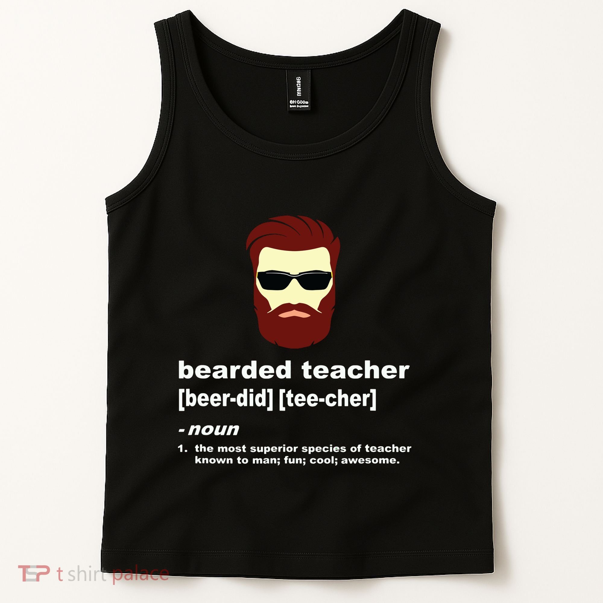 Funny Beard Teacher Teacher Appreciation Gift For Tank Top