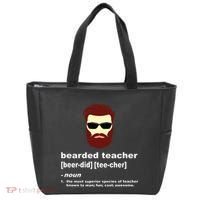 Funny Beard Teacher Teacher Appreciation Gift For Tote Bag thumb 0
