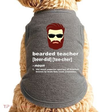 Funny Beard Teacher Teacher Appreciation Gift For Doggie Tank
