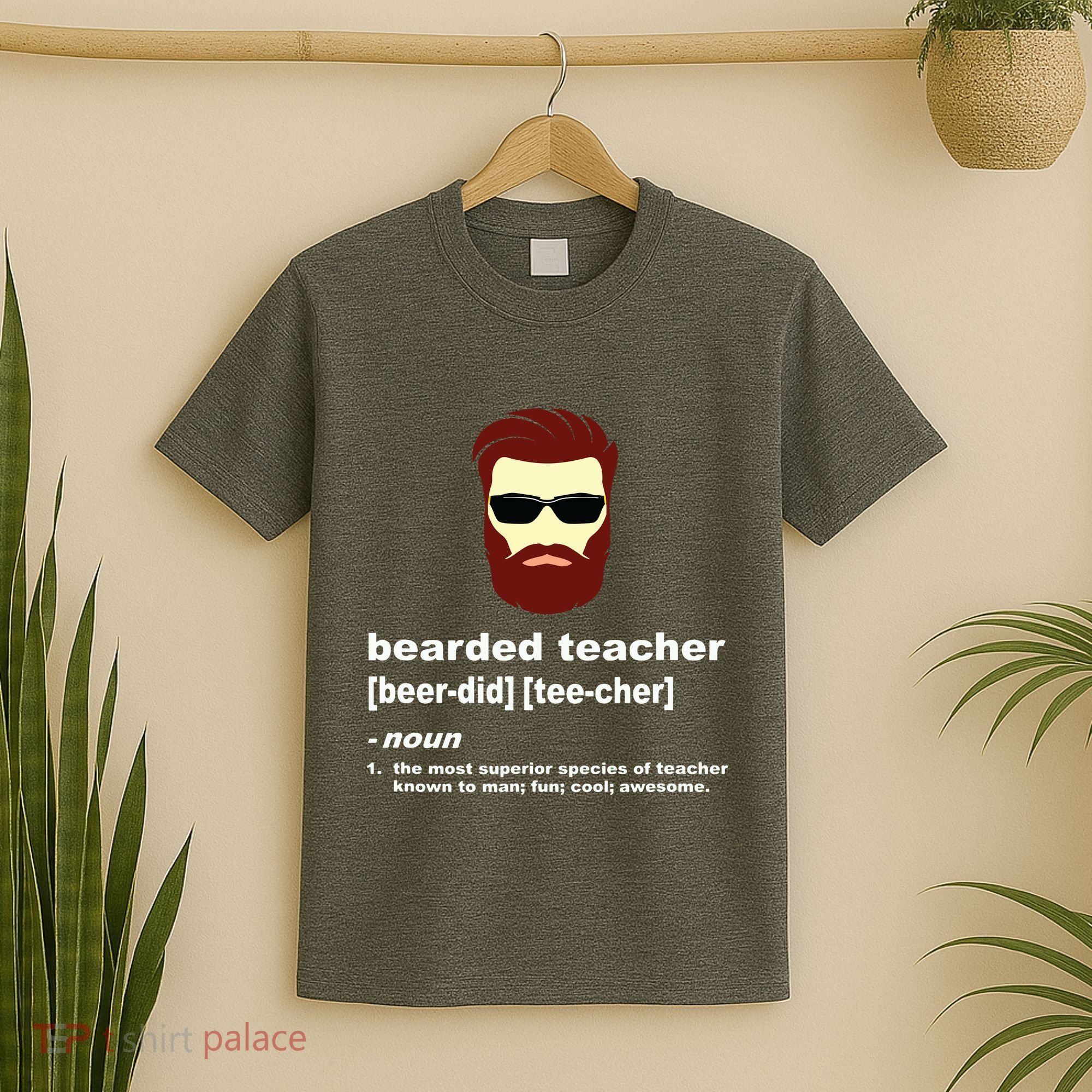 Funny Beard Teacher Teacher Appreciation Gift For T-Shirt