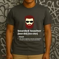 Funny Beard Teacher Teacher Appreciation Gift For T-Shirt thumb 3