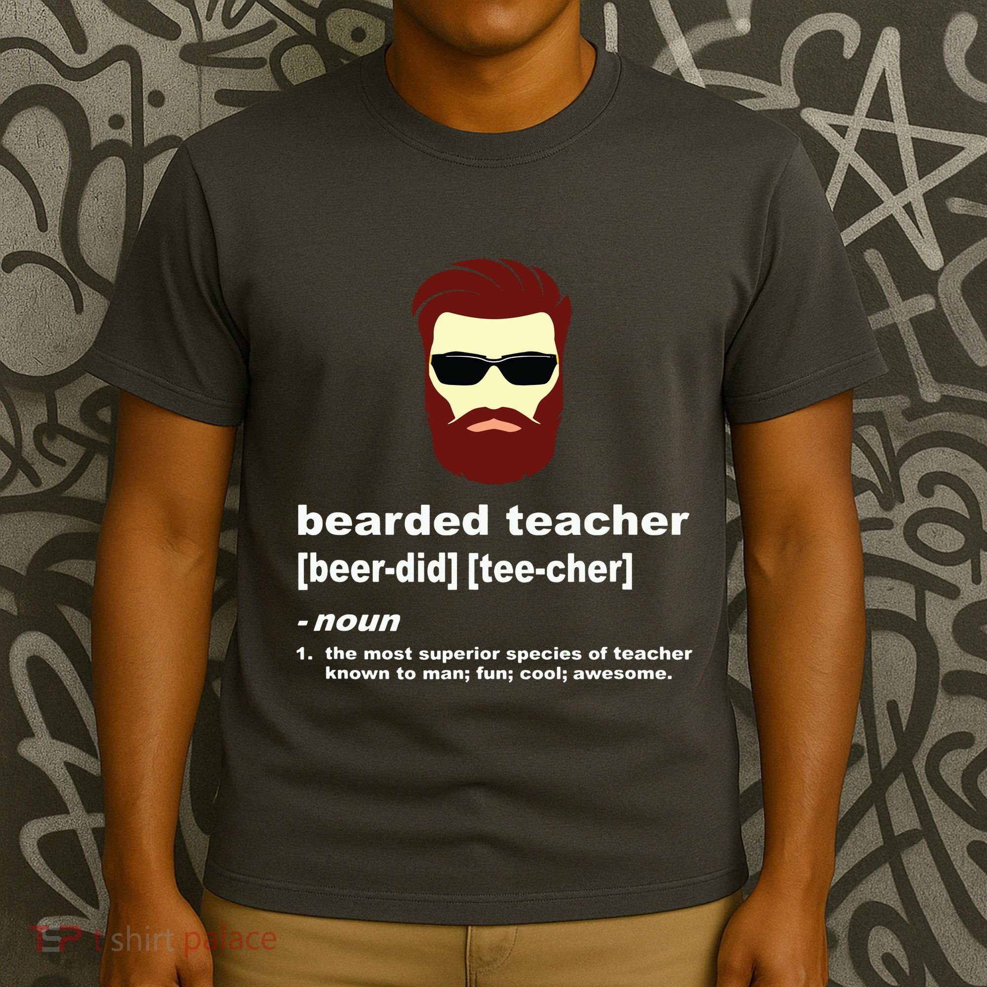 Funny Beard Teacher Teacher Appreciation Gift For T-Shirt