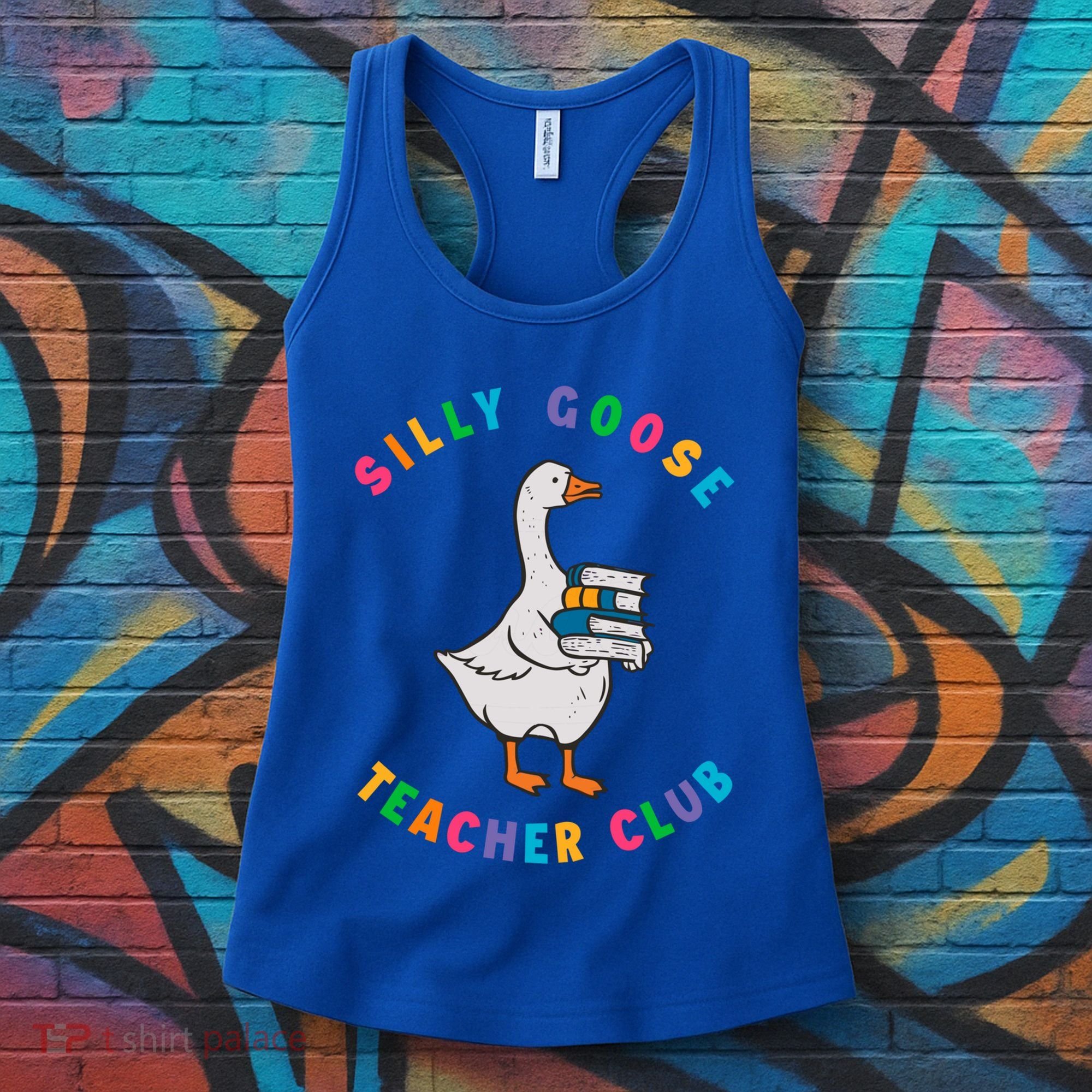Funny Back To School Teachers Silly Goose Teacher Club Gift Women's Tank Top