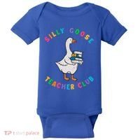 Funny Back To School Teachers Silly Goose Teacher Club Gift Baby Bodysuit thumb 0