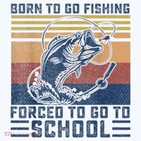 Funny Born To Go Fishing Bass Fish Fisherman Boys Kids Pajama Set thumb 2