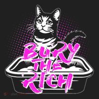 Funny Bury The Rich Cat Litter Box Women's Sweatshirt thumb 2