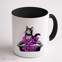 Funny Bury The Rich Cat Litter Box Coffee Mug thumb 1