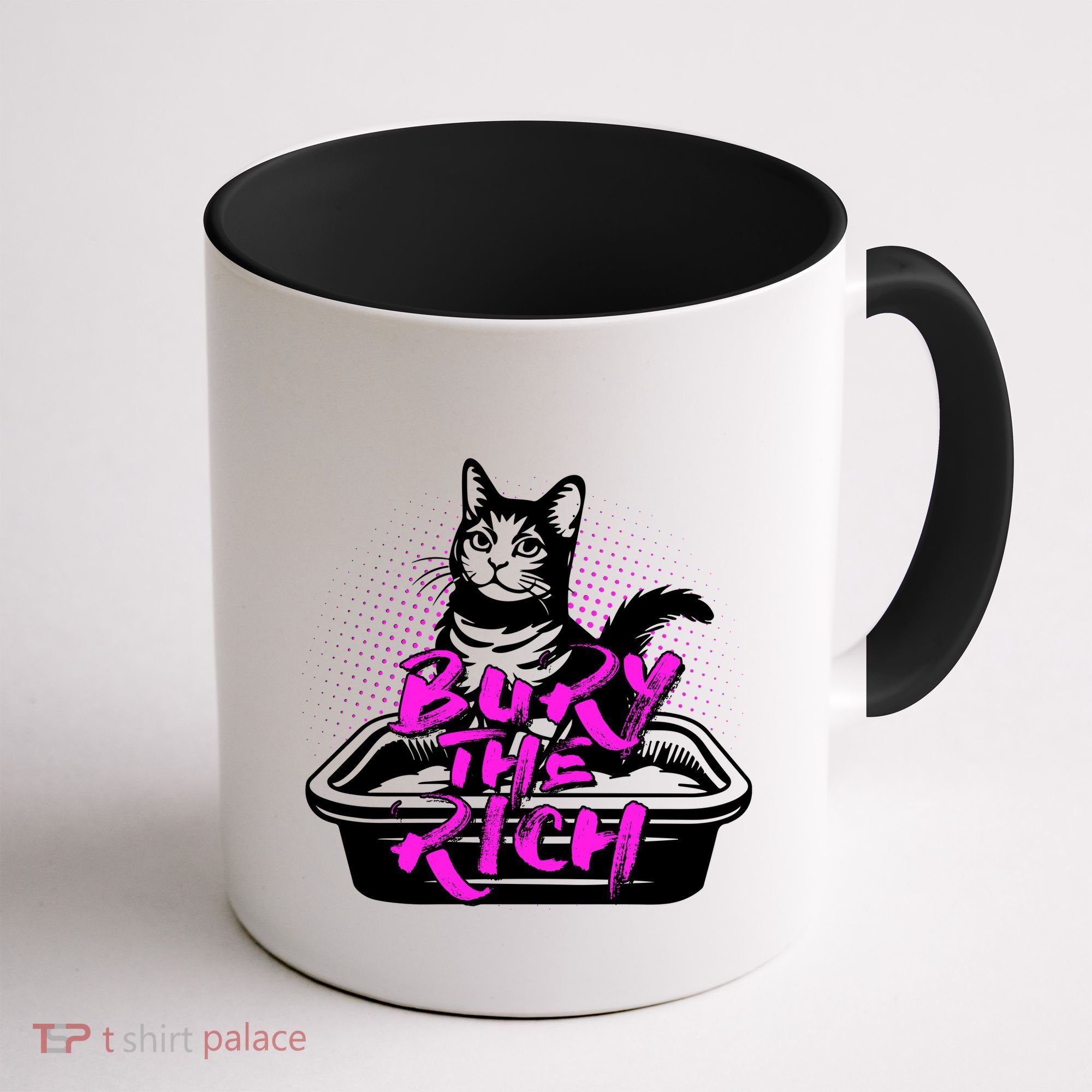 Funny Bury The Rich Cat Litter Box Coffee Mug
