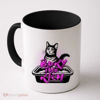 Funny Bury The Rich Cat Litter Box Coffee Mug thumb 0