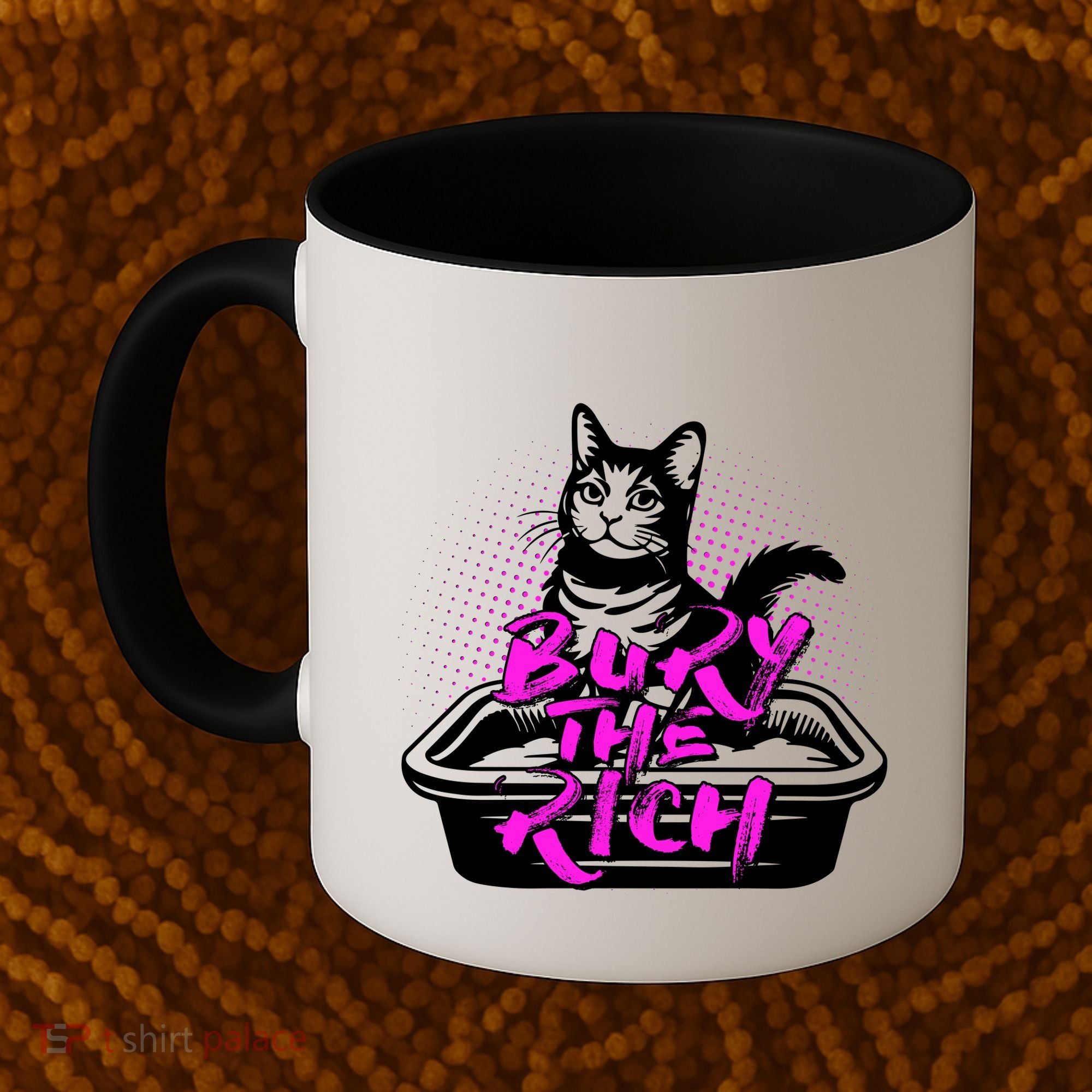 Funny Bury The Rich Cat Litter Box Coffee Mug