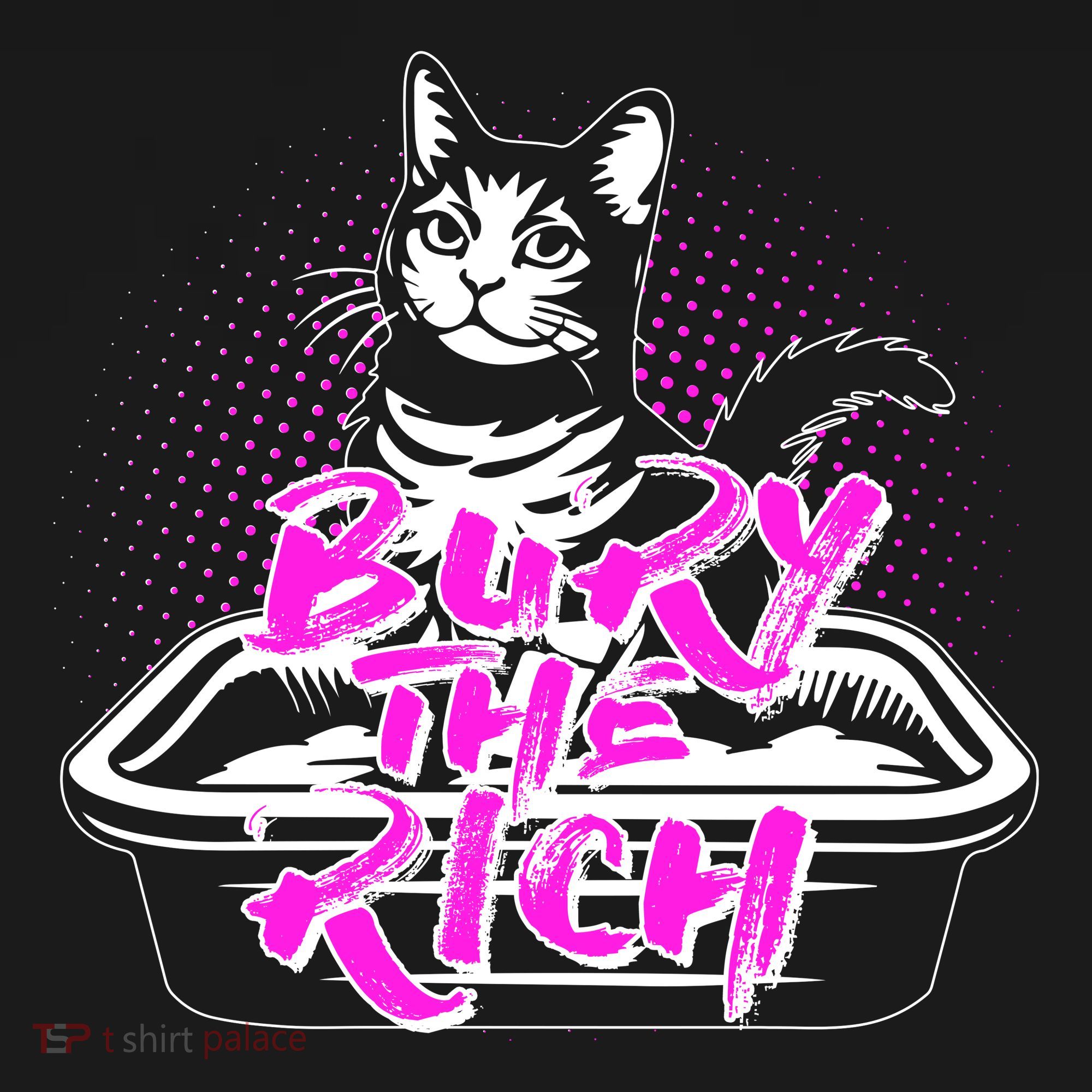 Funny Bury The Rich Cat Litter Box Women's Tank Top