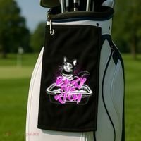Funny Bury The Rich Cat Litter Box Golf Towel thumb 2