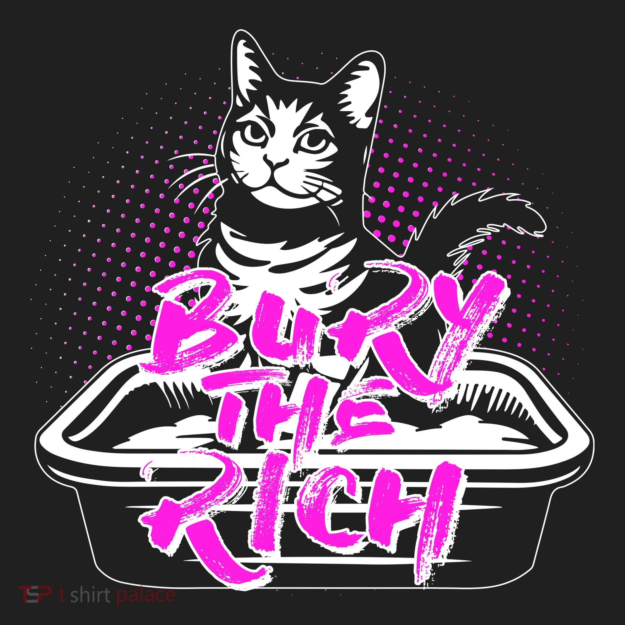 Funny Bury The Rich Cat Litter Box Golf Towel