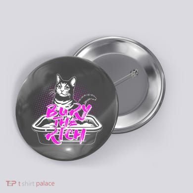 Funny Bury The Rich Cat Litter Box Button
