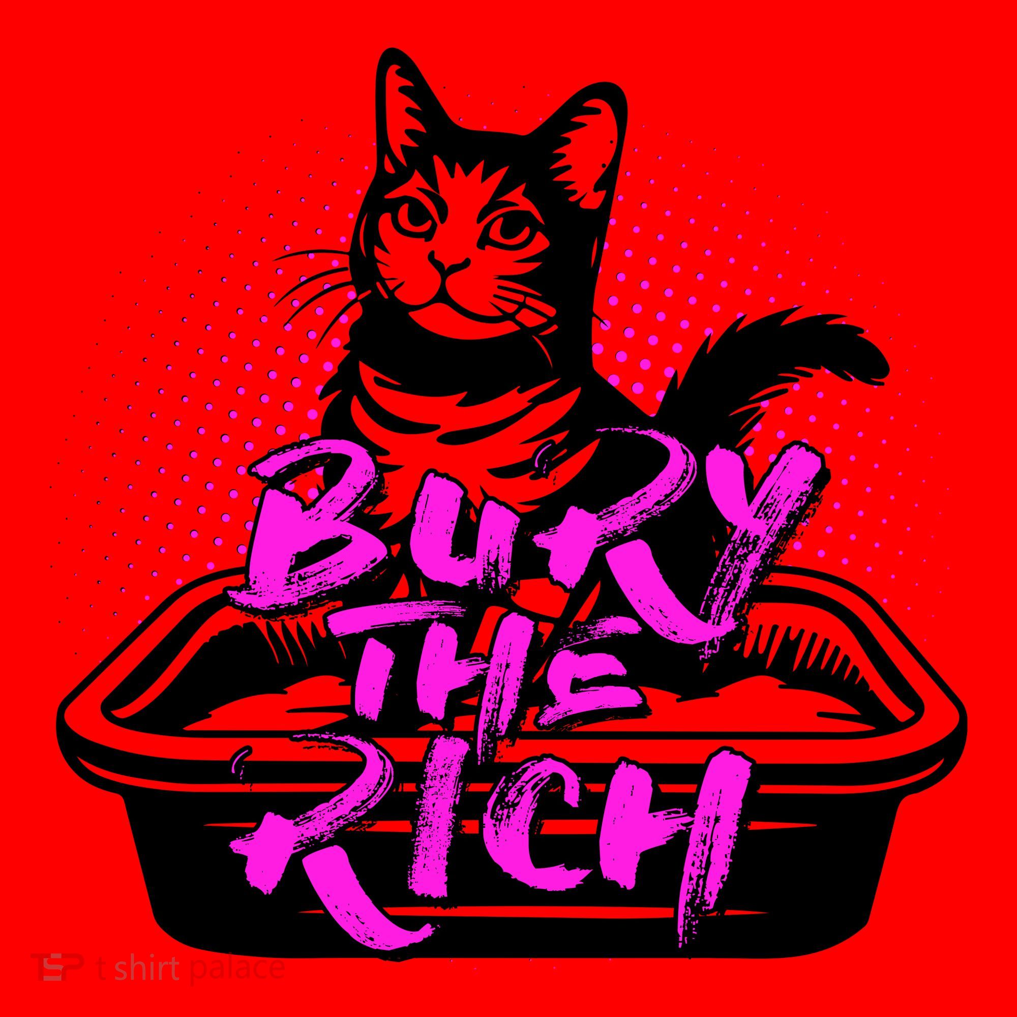 Funny Bury The Rich Cat Litter Box Santa Hat