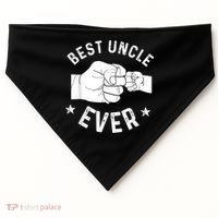 Funny Best Uncle Ever Fistbump USA-Made Doggie Bandana thumb 0