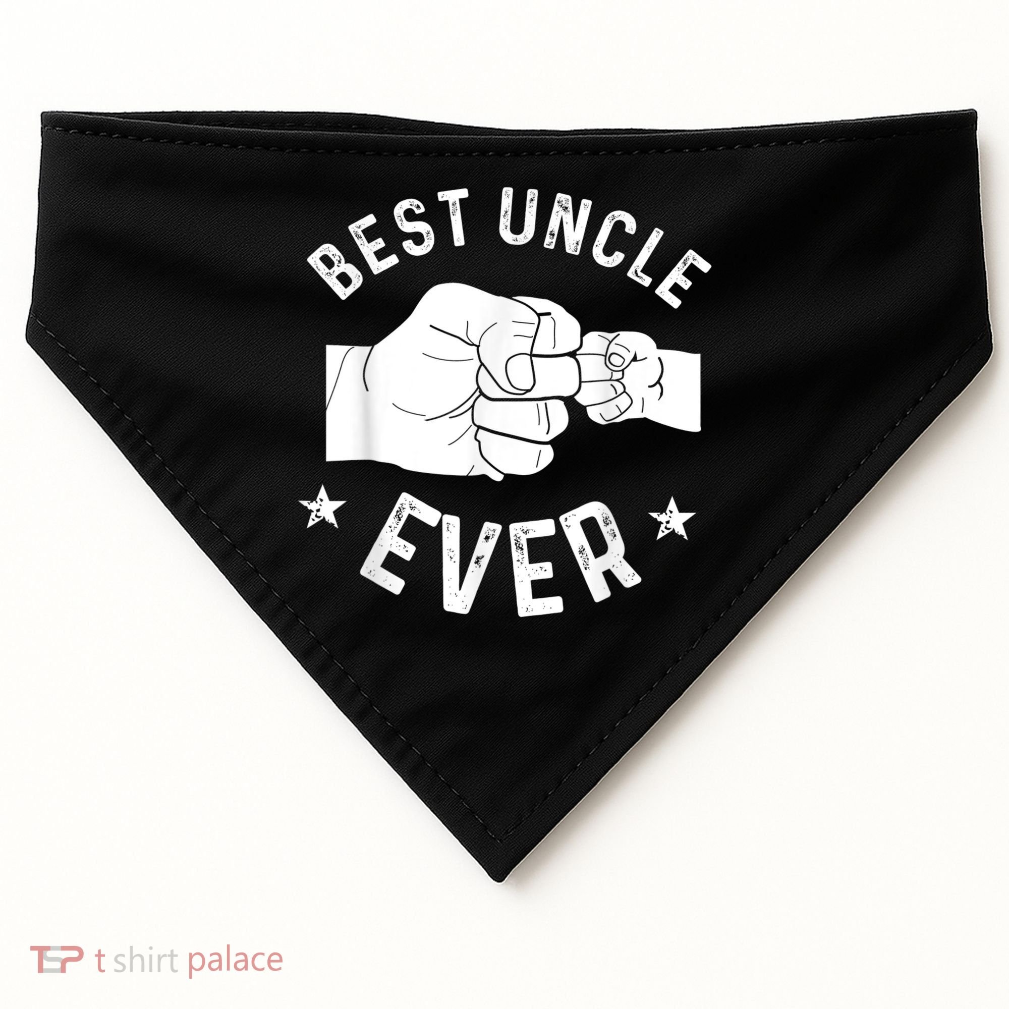Funny Best Uncle Ever Fistbump USA-Made Doggie Bandana