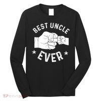 Funny Best Uncle Ever Fistbump Long Sleeve Shirt thumb 0