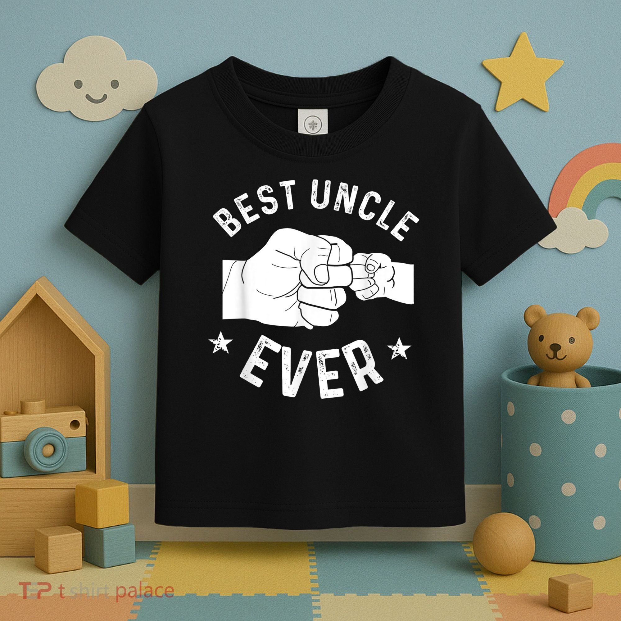 Funny Best Uncle Ever Fistbump Toddler T-Shirt