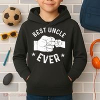 Funny Best Uncle Ever Fistbump Kids Hoodie thumb 2