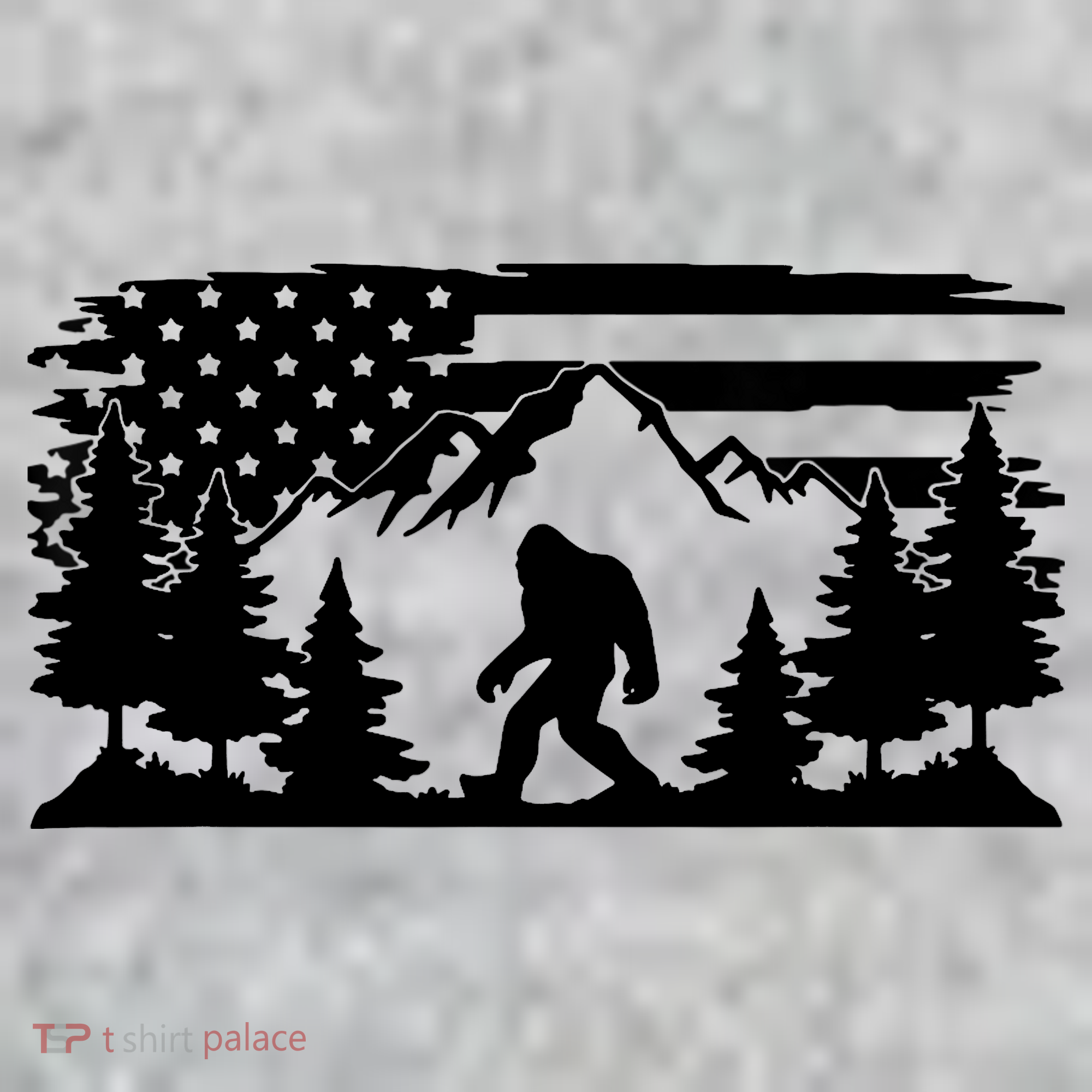 Funny Bigfoot USA Flag Sasquatch Women Gift Long Sleeve Shirt