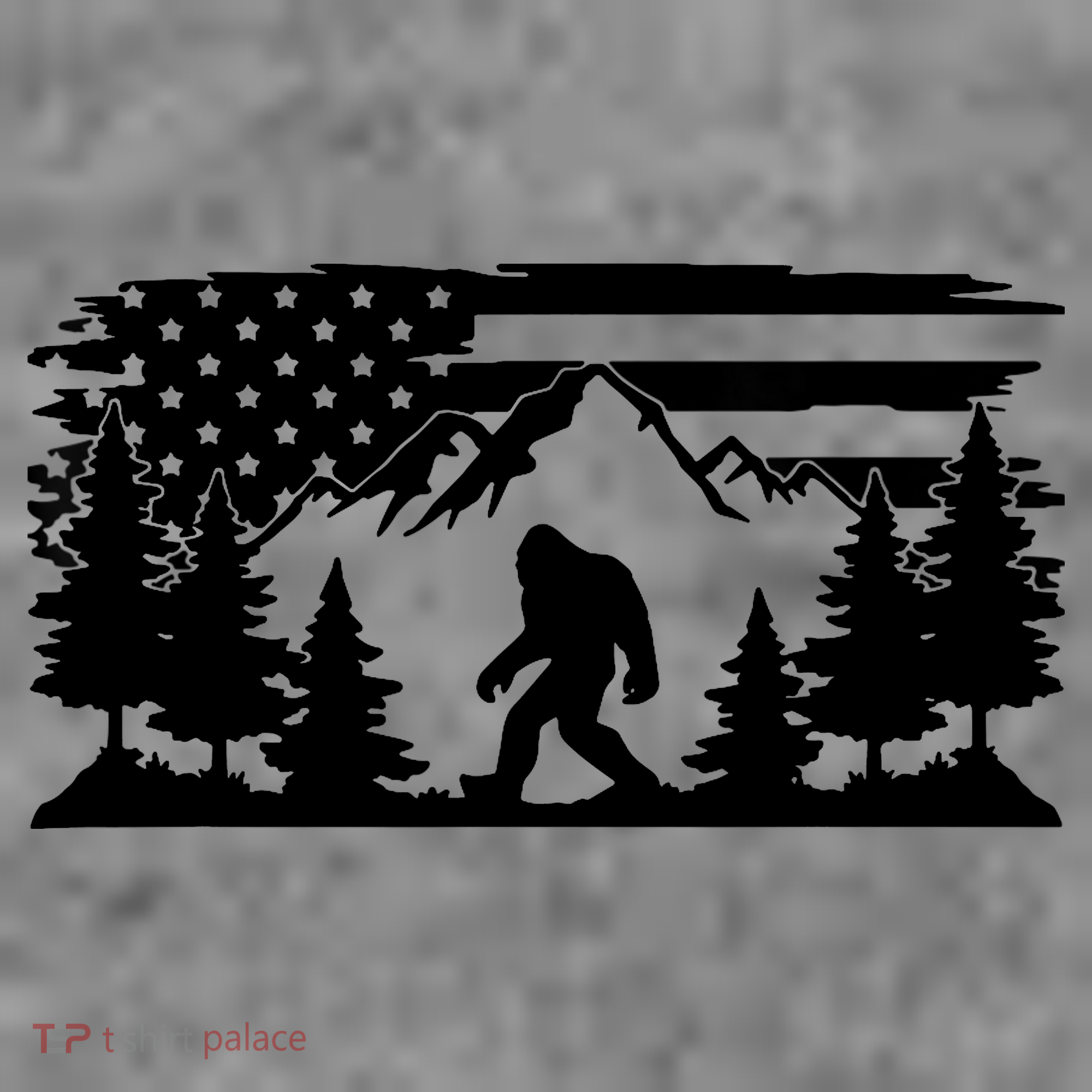 Funny Bigfoot USA Flag Sasquatch Women Gift Toddler Hoodie
