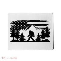 Funny Bigfoot USA Flag Sasquatch Women Gift Mousepad thumb 0