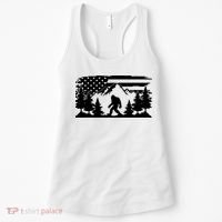 Funny Bigfoot USA Flag Sasquatch Women Gift Women's Tank Top thumb 0