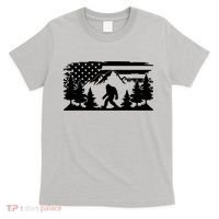 Funny Bigfoot USA Flag Sasquatch Women Gift T-Shirt thumb 0