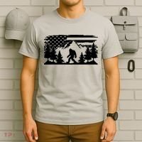 Funny Bigfoot USA Flag Sasquatch Women Gift T-Shirt thumb 6