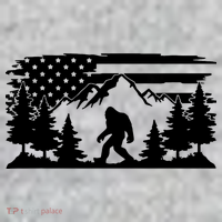 Funny Bigfoot USA Flag Sasquatch Women Gift T-Shirt thumb 7
