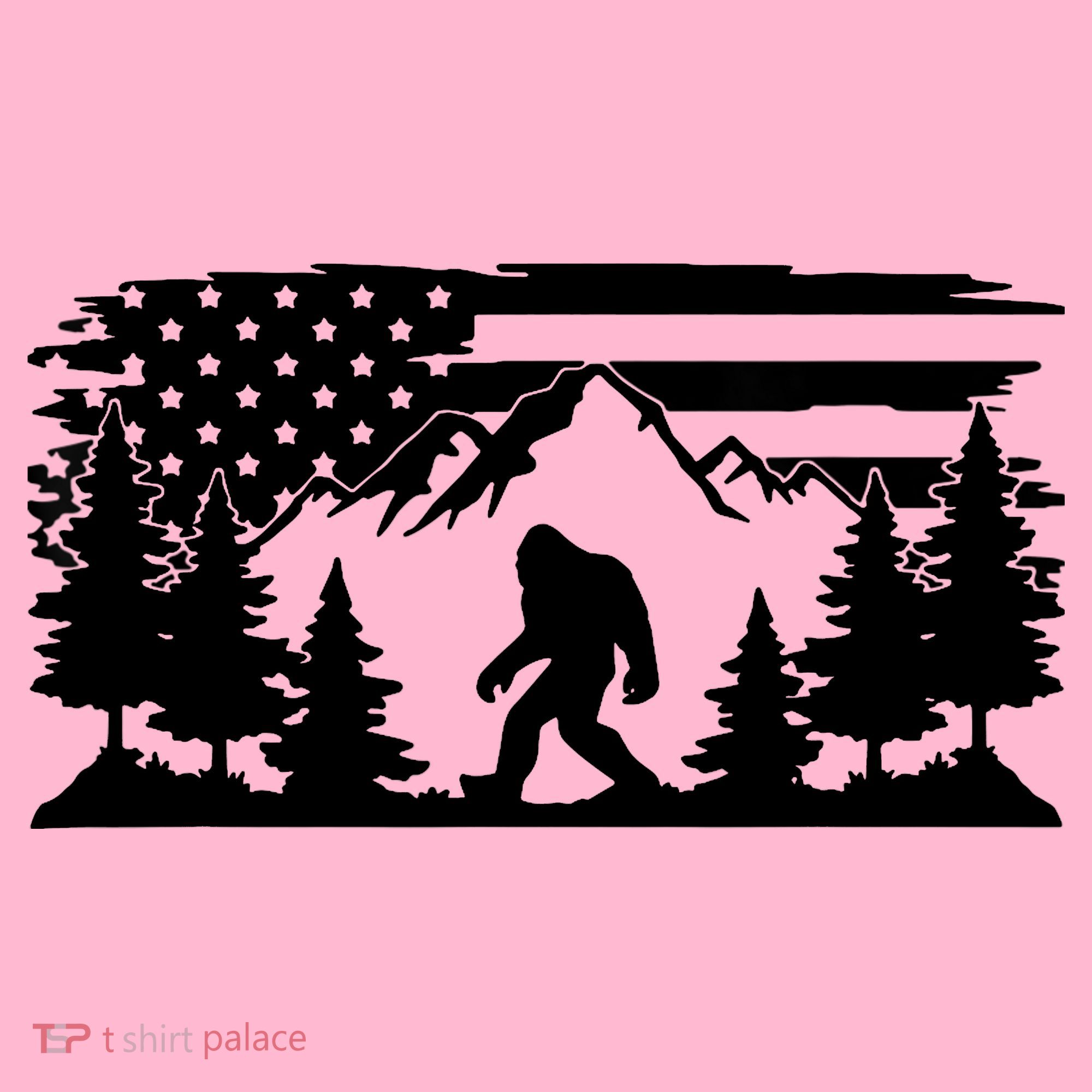 Funny Bigfoot USA Flag Sasquatch Women Gift Coaster