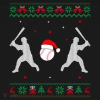 Funny Baseball Ugly Christmas Sweater Xmas Baseball Player Women's Hoodie thumb 2