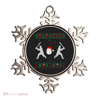 Funny Baseball Ugly Christmas Sweater Xmas Baseball Player Ornament
